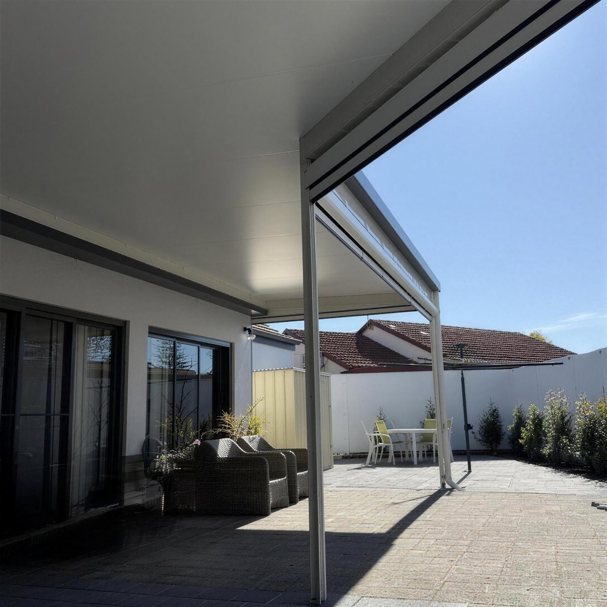 Clean modern gable veranda on an Adelaide home