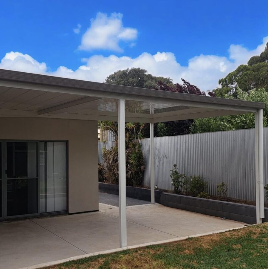 Flat modern veranda, clean lines